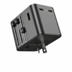 JELLICO universal travel adapter S9 PD 2xUSB-C + 1xUSB 3.4A Max 2500W Black
