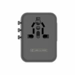 JELLICO universal travel adapter S9 PD 2xUSB-C + 1xUSB 3.4A Max 2500W Black