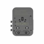 JELLICO universal travel adapter S9 PD 2xUSB-C + 1xUSB 3.4A Max 2500W Black