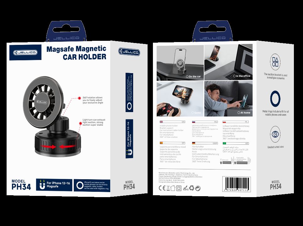 JELLICO car holder magnetic PH34 Black JELLICO car holder magnetic PH34 Black