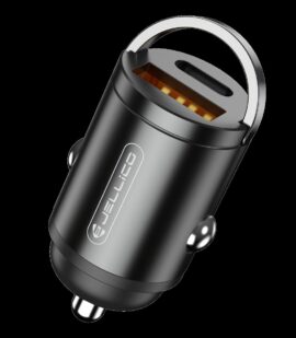 JELLICO car charger F19 PD 30W 1xUSB-C + 1xUSB QC3.0 Black