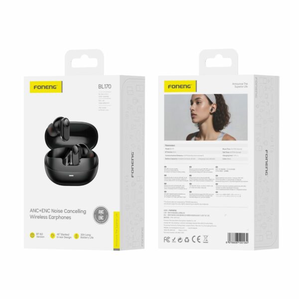 FONENG wireless earphones (ANC+ENC) BL170 Black