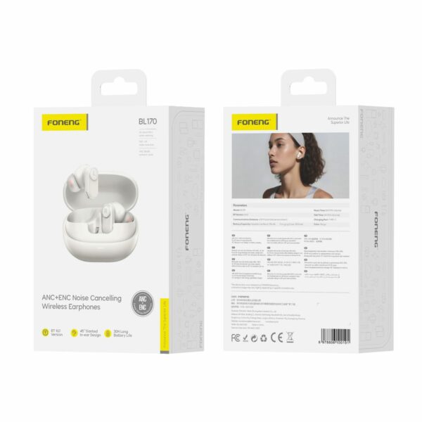 FONENG wireless earphones (ANC+ENC) BL170 White