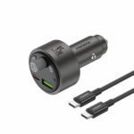 FONENG transmitter FM C26 PD 45W 1xUSB-C + 1xUSB QC3.0 + cable USB-C - USB-C Black