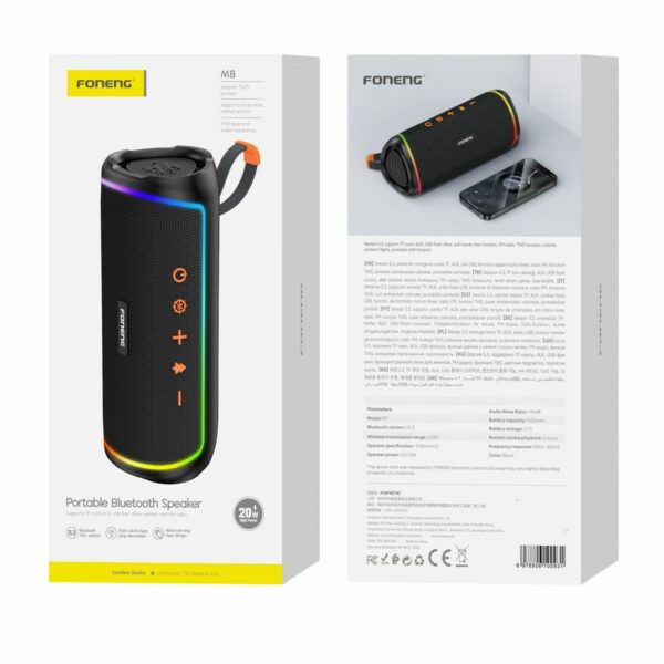 FONENG bluetooth speaker M8 20W Black