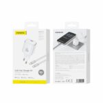 FONENG wall charger MAX40-EU GaN PD 60W 1xUSB-C + cable USB-C - USB-C White