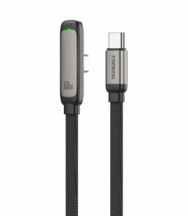 FONENG cable 90° elbow X127 USB-C - USB-C PD 60W 1.2M Black