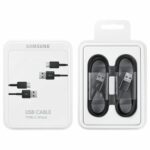 Original set 2x cable Samsung EP-DG930MBEGWW USB-C 1.5M Black (blister EU)