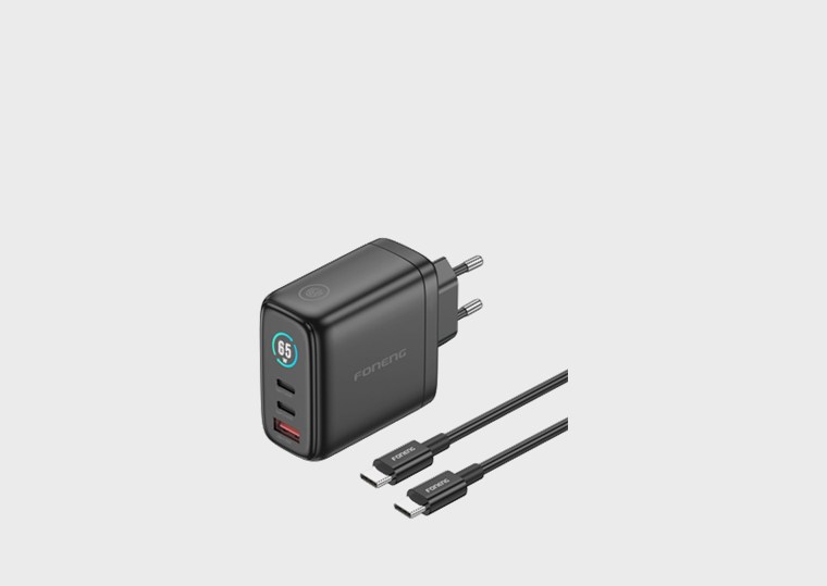 Chargeur GaN 65 W avec câble USB-C