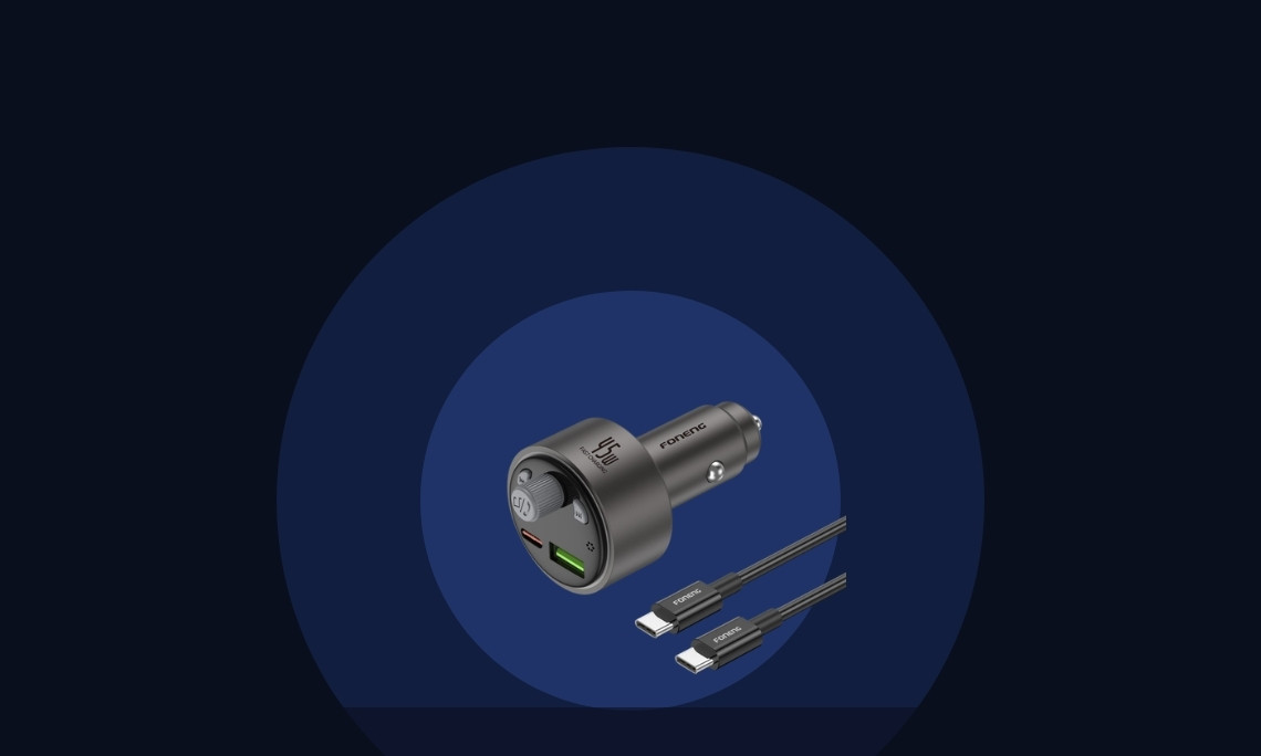Transmetteur FM Foneng C26 avec câble USB-C